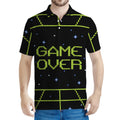 8-Bit Game Over Print Men's Polo Shirt