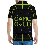 8-Bit Game Over Print Men's Polo Shirt
