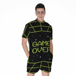 8-Bit Game Over Print Men's Rompers