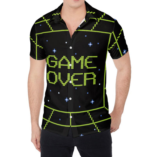 8-Bit Game Over Print Men's Shirt