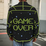 8-Bit Game Over Print Men's Shirt Jacket