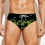 8-Bit Game Over Print Men's Swim Briefs