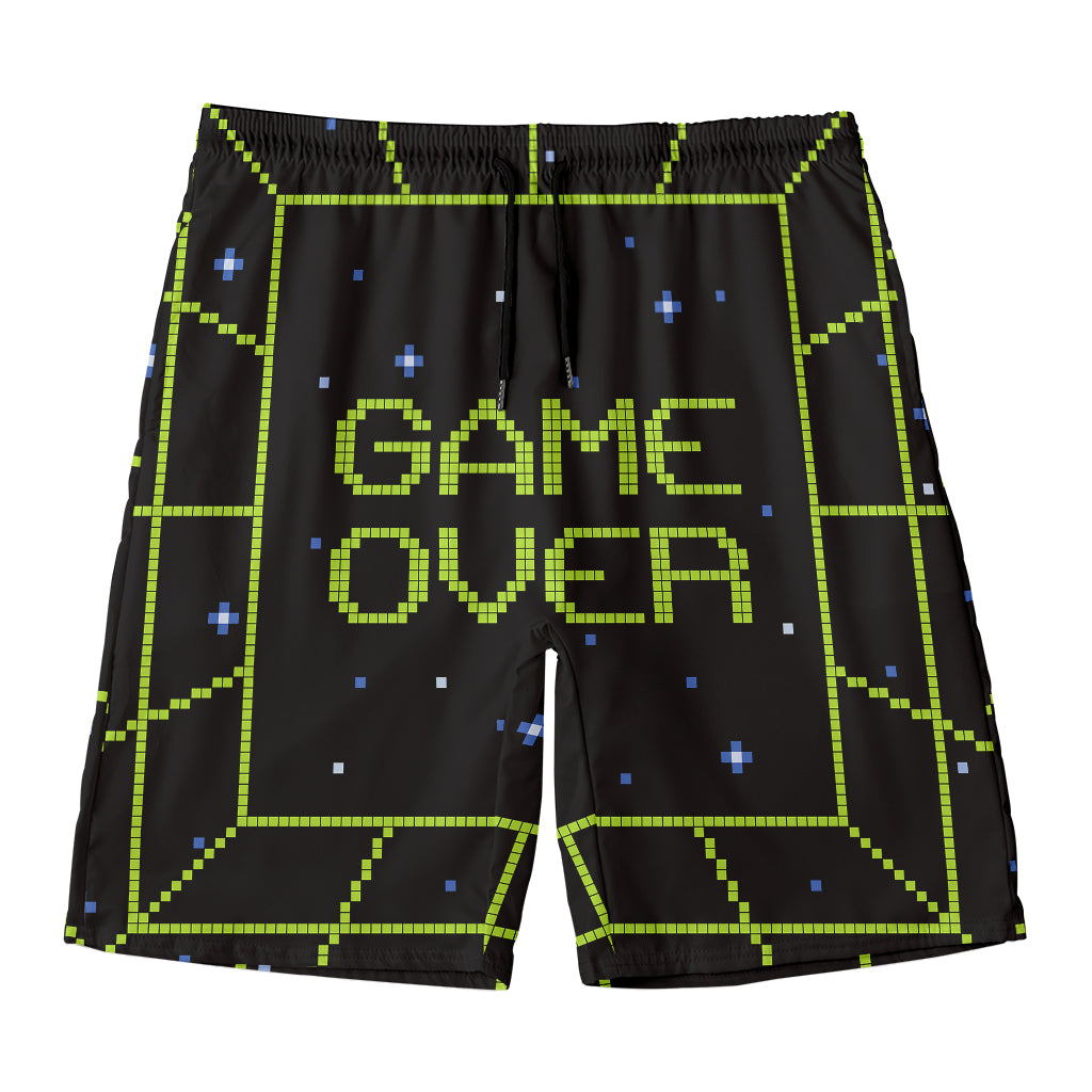 8-Bit Game Over Print Men's Swim Trunks