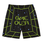8-Bit Game Over Print Men's Swim Trunks
