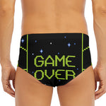 8-Bit Game Over Print Men's Triangle Swim Briefs