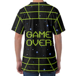 8-Bit Game Over Print Men's Velvet T-Shirt