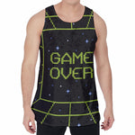 8-Bit Game Over Print Men's Velvet Tank Top