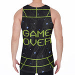 8-Bit Game Over Print Men's Velvet Tank Top