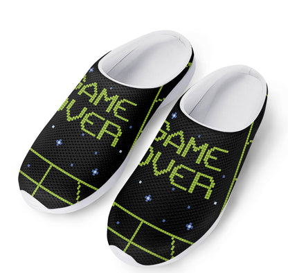 8-Bit Game Over Print Mesh Casual Shoes