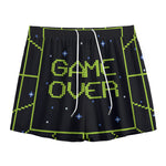 8-Bit Game Over Print Mesh Shorts