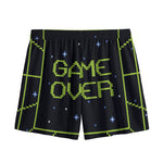 8-Bit Game Over Print Mesh Shorts