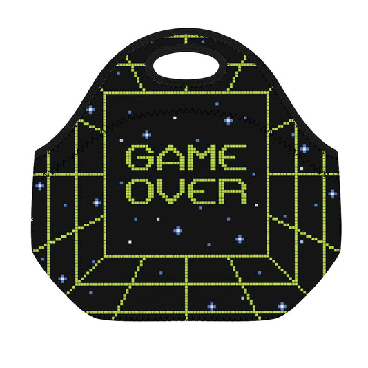 8-Bit Game Over Print Neoprene Lunch Bag