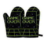 8-Bit Game Over Print Oven Mitts