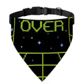 8-Bit Game Over Print Over The Collar Dog Bandana