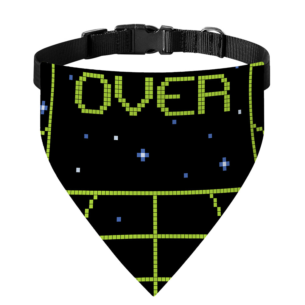 8-Bit Game Over Print Over The Collar Dog Bandana