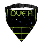 8-Bit Game Over Print Over The Collar Dog Bandana