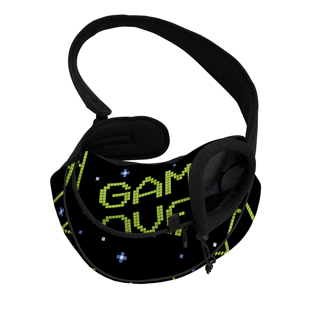 8-Bit Game Over Print Pet Sling Carrier