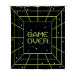 8-Bit Game Over Print Polyester Shower Curtain