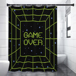 8-Bit Game Over Print Premium Shower Curtain