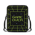 8-Bit Game Over Print Rectangular Crossbody Bag