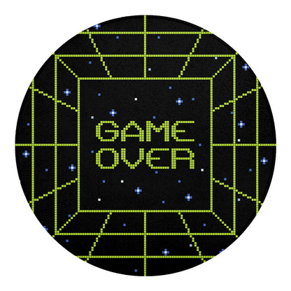 8-Bit Game Over Print Round Blanket