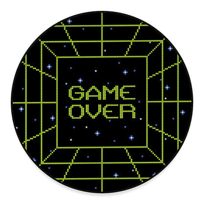 8-Bit Game Over Print Round Floor Mat