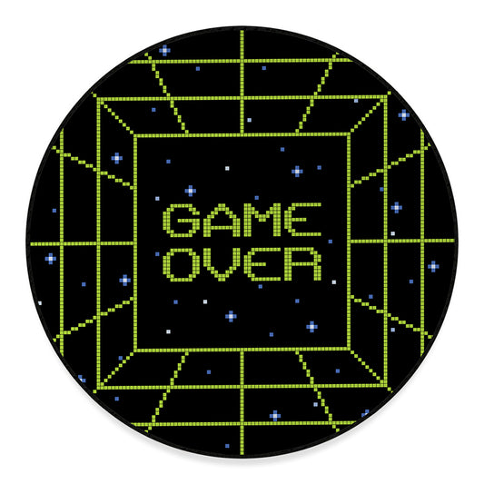 8-Bit Game Over Print Round Floor Mat