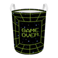 8-Bit Game Over Print Round Laundry Basket