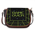 8-Bit Game Over Print Saddle Bag