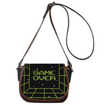 8-Bit Game Over Print Saddle Bag