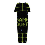 8-Bit Game Over Print Short Sleeve Long Nightdress