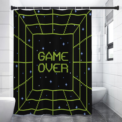 8-Bit Game Over Print Shower Curtain