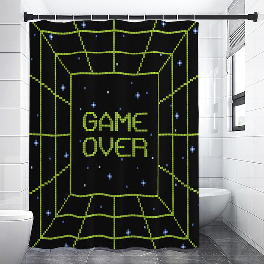 8-Bit Game Over Print Shower Curtain