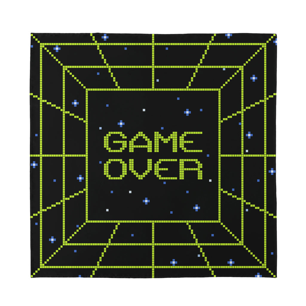 8-Bit Game Over Print Silk Bandana