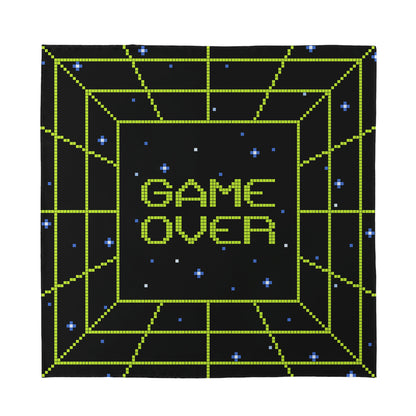 8-Bit Game Over Print Silk Bandana