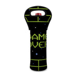 8-Bit Game Over Print Single Neoprene Wine Tote