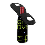 8-Bit Game Over Print Single Neoprene Wine Tote