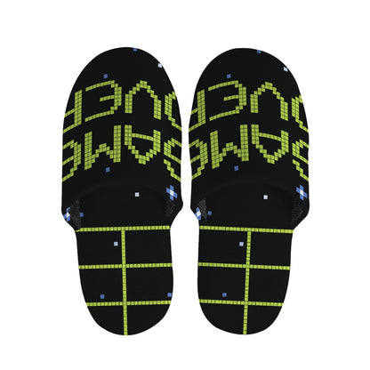 8-Bit Game Over Print Slippers
