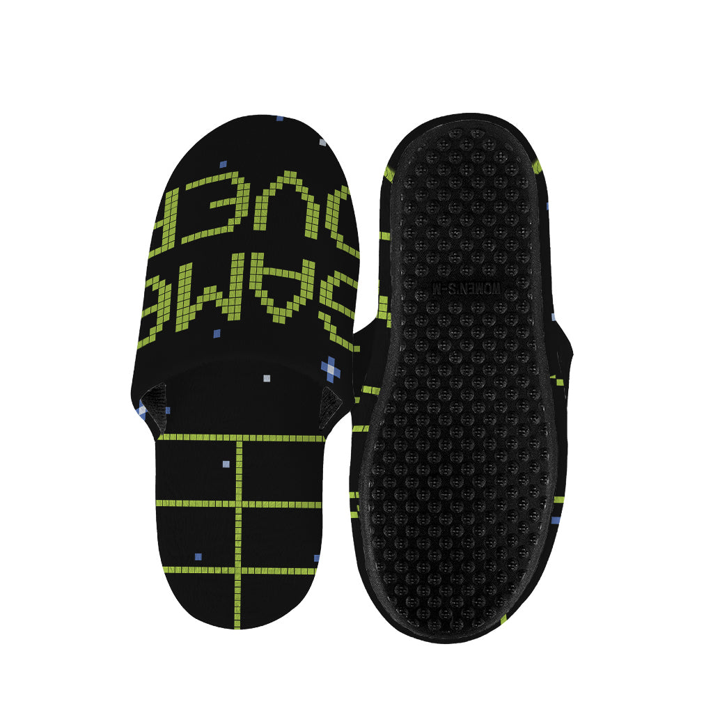 8-Bit Game Over Print Slippers