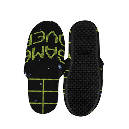8-Bit Game Over Print Slippers