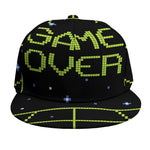 8-Bit Game Over Print Snapback Cap
