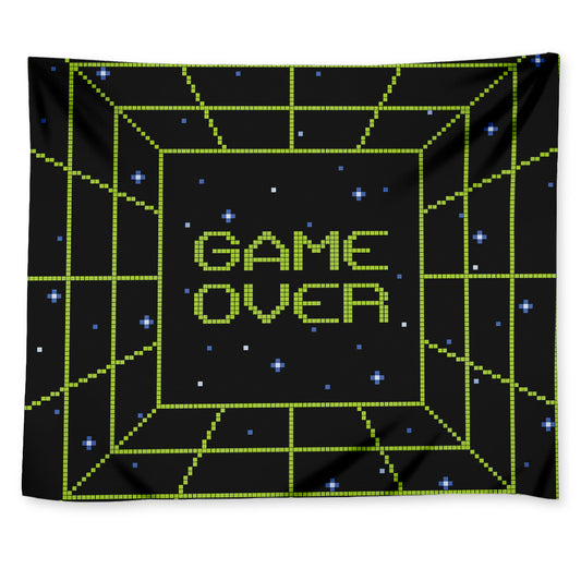 8-Bit Game Over Print Tapestry