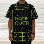 8-Bit Game Over Print Textured Short Sleeve Shirt