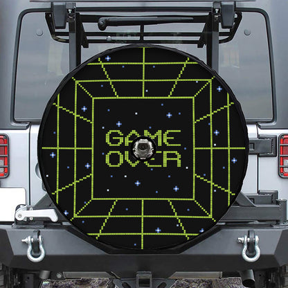 8-Bit Game Over Print Tire Cover With Camera Hole