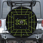 8-Bit Game Over Print Tire Cover With Camera Hole