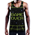 8-Bit Game Over Print Men's Workout Tank Top