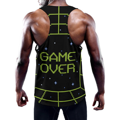8-Bit Game Over Print Training Tank Top