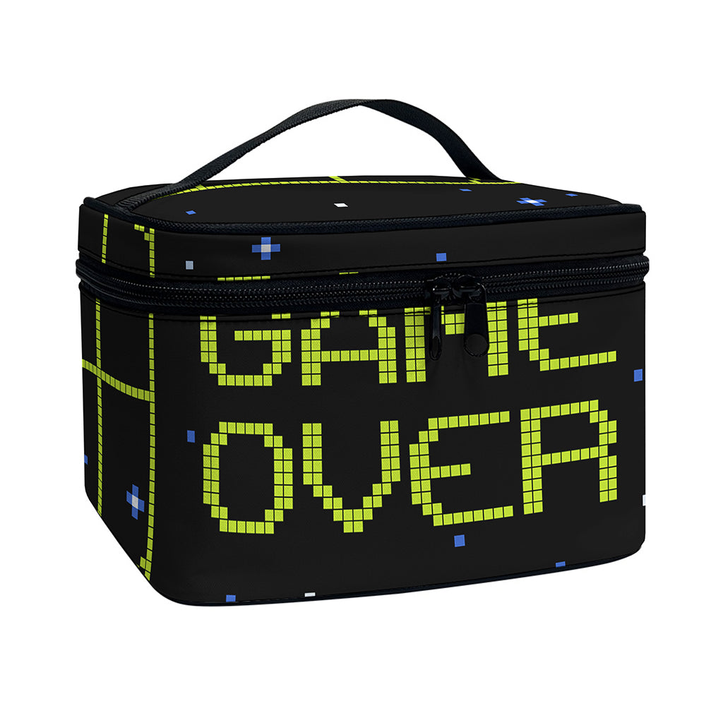 8-Bit Game Over Print Travel Makeup Bag