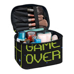 8-Bit Game Over Print Travel Makeup Bag