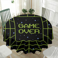 8-Bit Game Over Print Waterproof Round Tablecloth